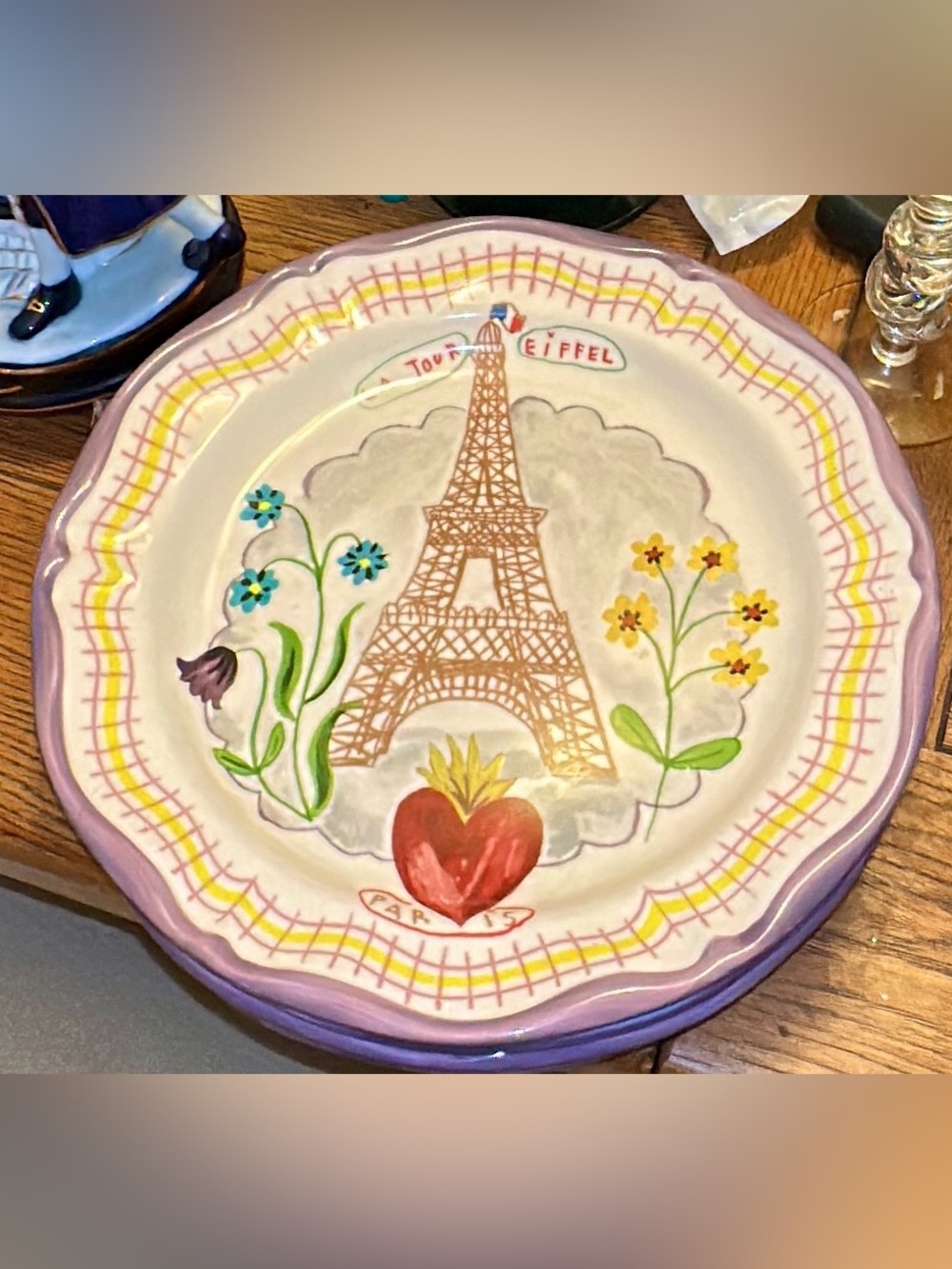4 Anthropologie Nathalie Lete Dinner
Plates Paris La Tour Eiffel